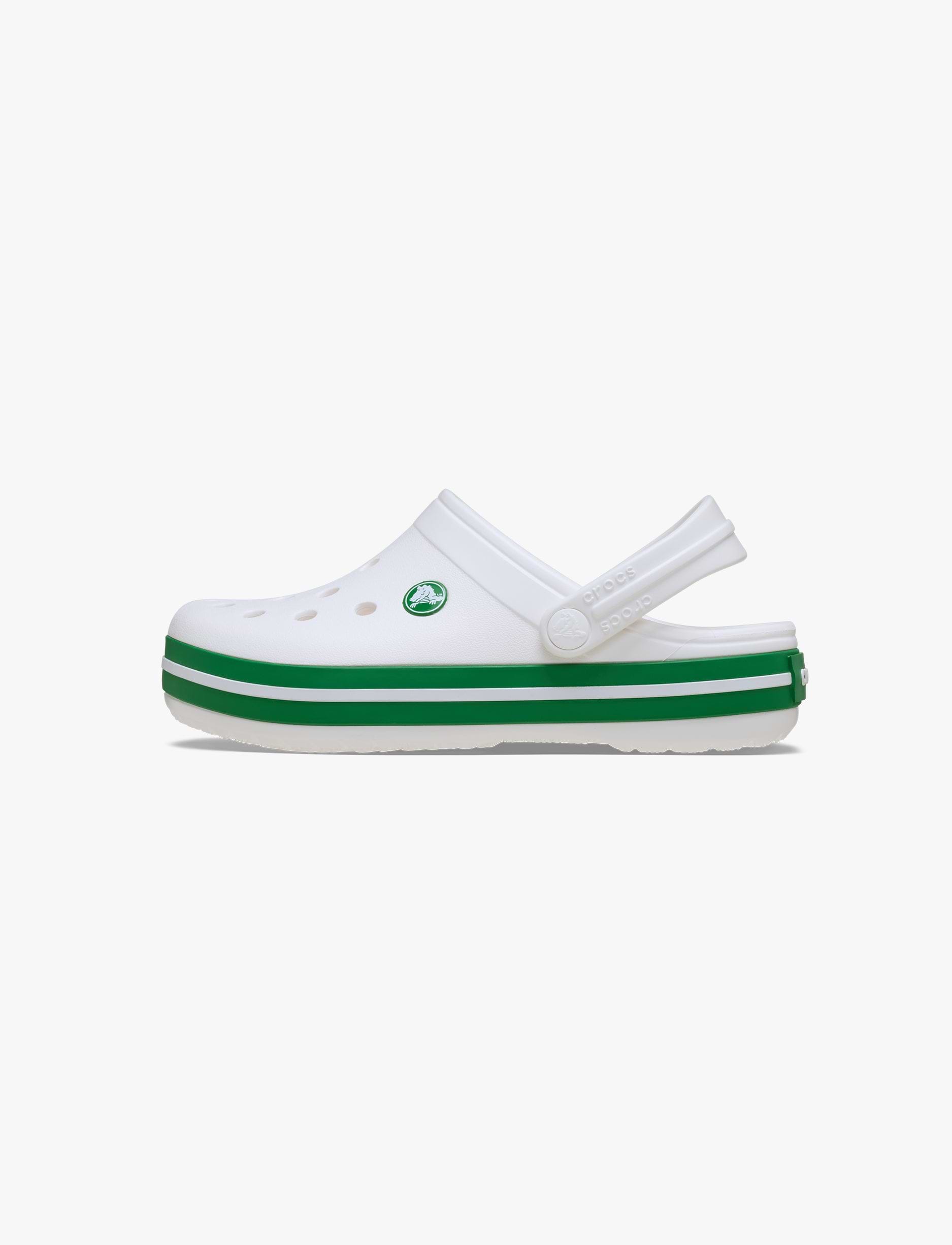Crocs CrocBand Clog T - כפכפים לילדים קרוקס קרוקבנד בצבע לבן/ירוק קיסוס מידות קטנות