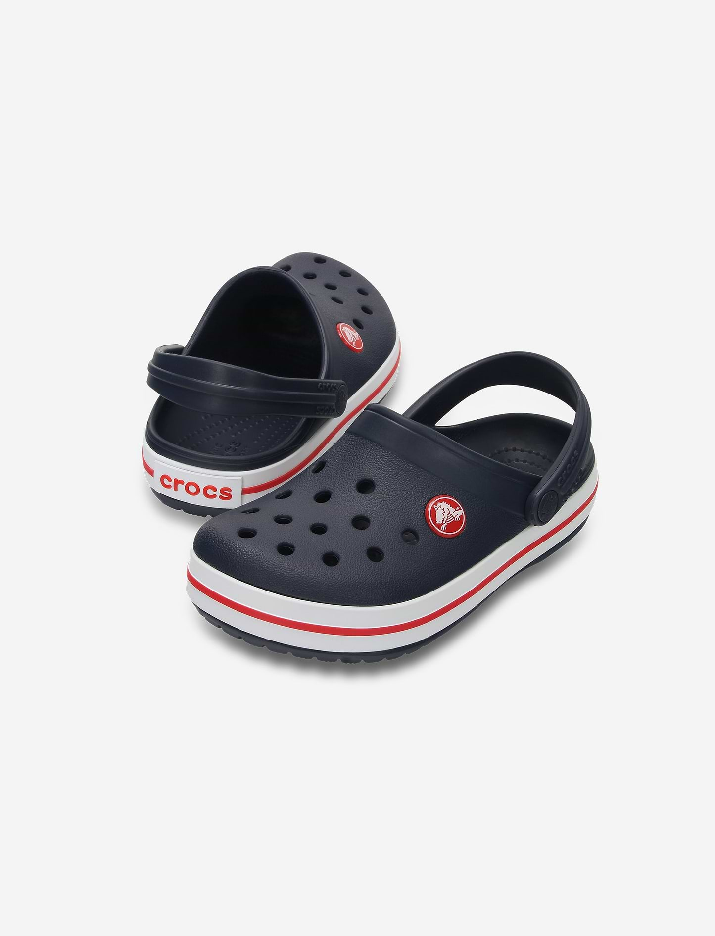 Crocs CrocBand Clog T - כפכפים לילדים קרוקס קרוקבנד בצבע נייבי/אדום מידות קטנות