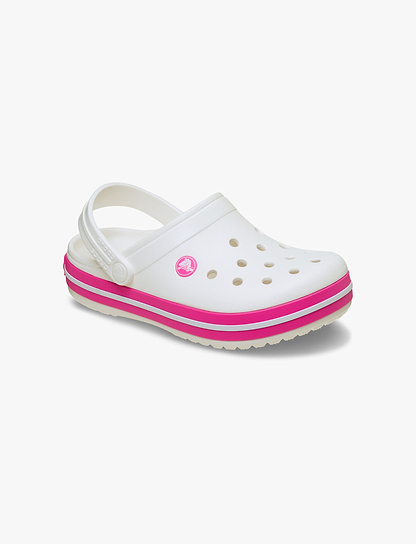 Crocs CrocBand Clog T - כפכפים לילדים קרוקס קרוקבנד בצבע לבן/ורוד קראש מידות קטנות