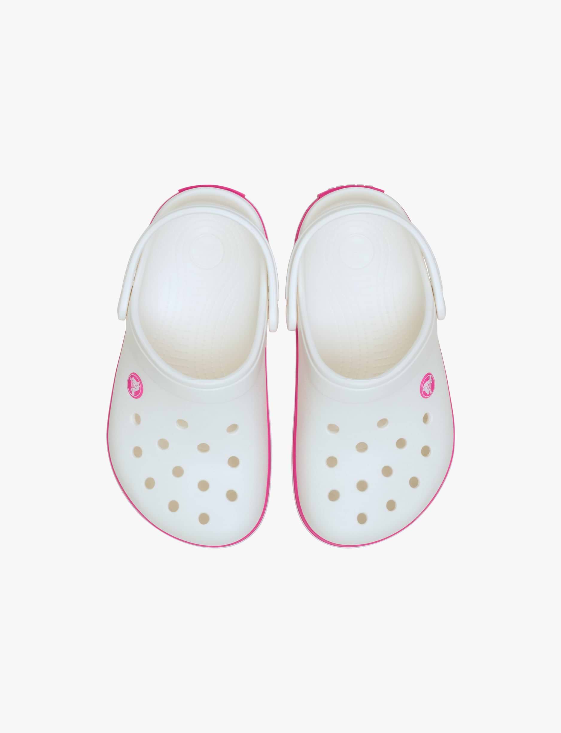 Crocs CrocBand Clog T - כפכפים לילדים קרוקס קרוקבנד בצבע לבן/ורוד קראש מידות קטנות
