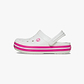 Crocs CrocBand Clog T - כפכפים לילדים קרוקס קרוקבנד בצבע לבן/ורוד קראש מידות קטנות