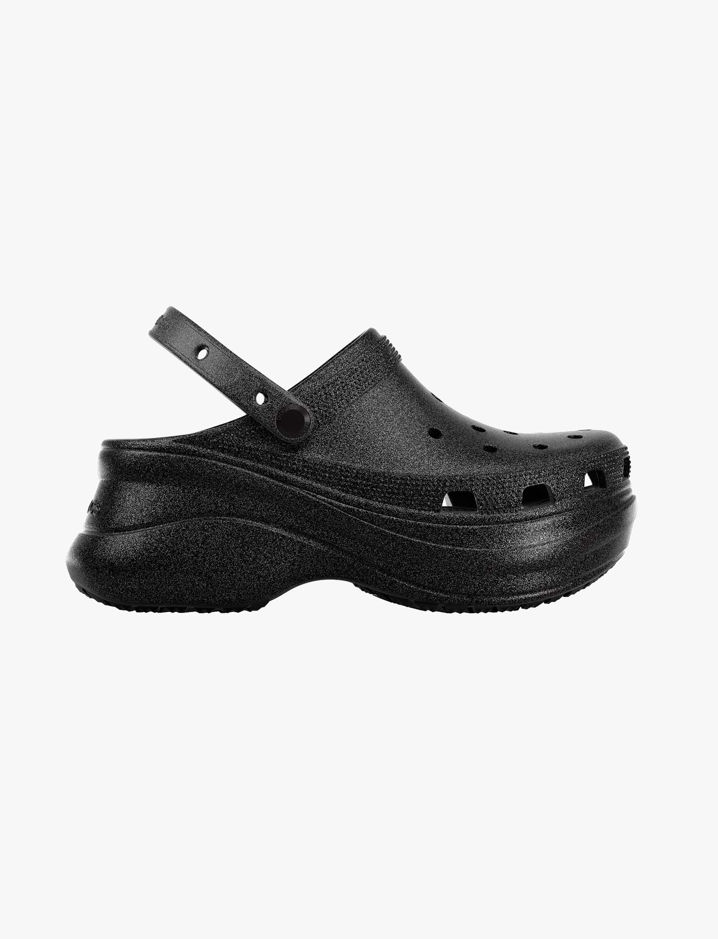 Crocs Bae Glitter Clog - כפכפי קלוג קרוקס ביי פלטפורמה לנשים בצבע שחור נצנצים