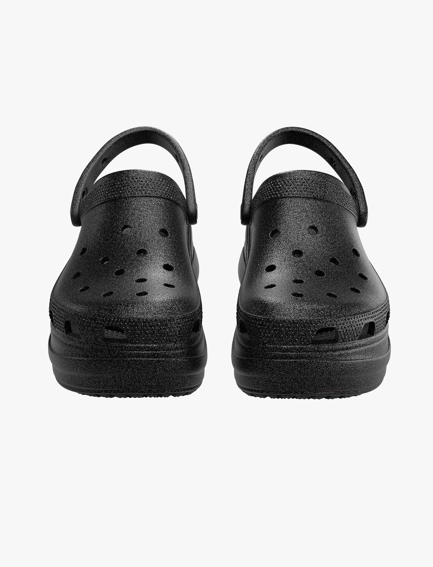 Crocs Bae Glitter Clog - כפכפי קלוג קרוקס ביי פלטפורמה לנשים בצבע שחור נצנצים