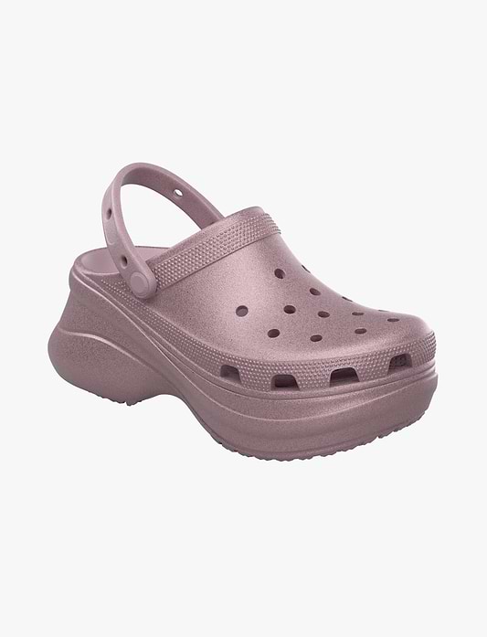 Crocs Bae Glitter Clog - כפכפי קלוג קרוקס ביי פלטפורמה בעיטור נצנצים לנשים