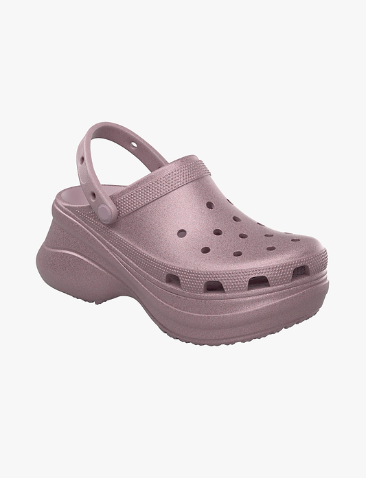 Crocs Bae Glitter Clog - כפכפי קלוג קרוקס ביי פלטפורמה בעיטור נצנצים לנשים
