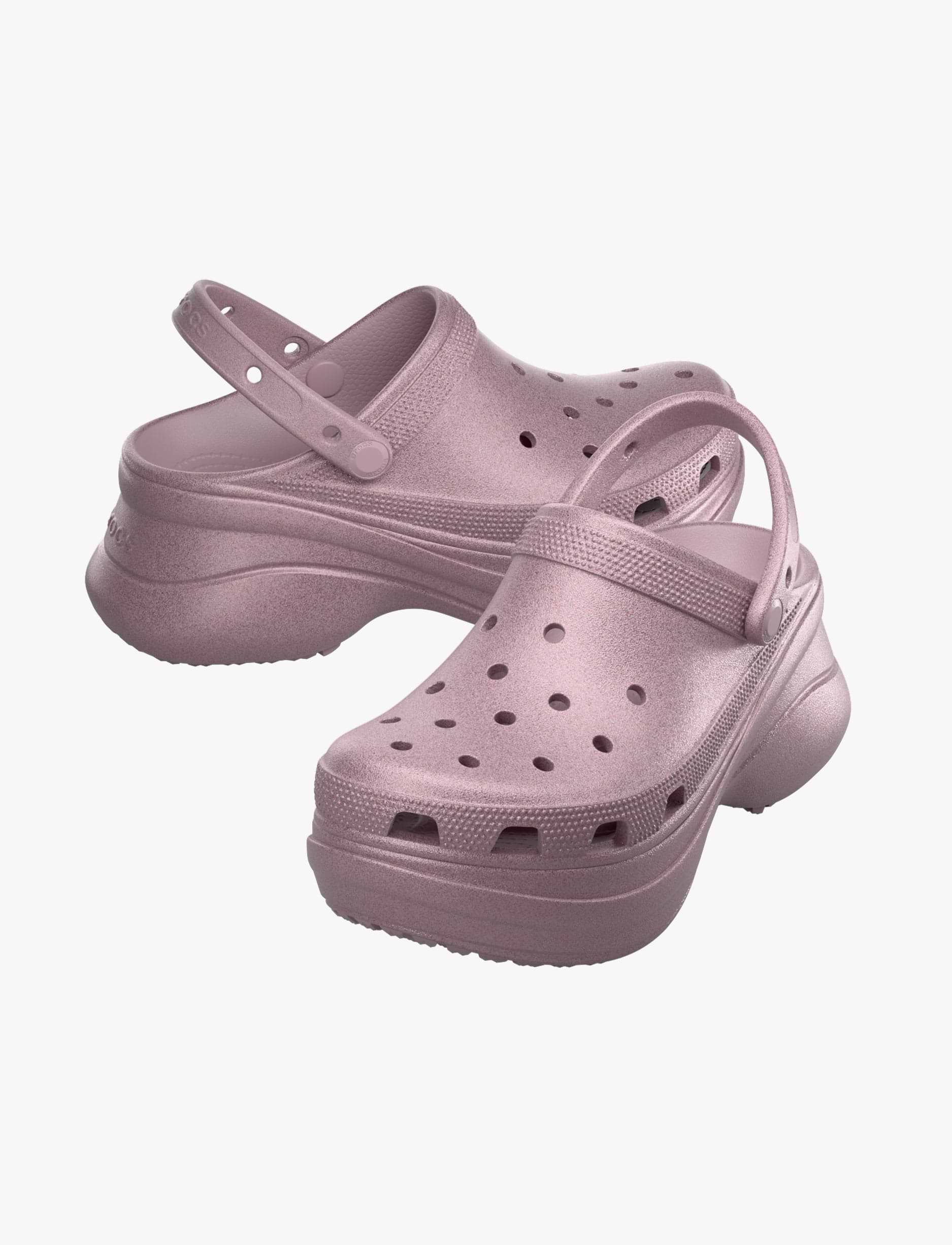 Crocs Bae Glitter Clog - כפכפי קלוג קרוקס ביי פלטפורמה בעיטור נצנצים לנשים