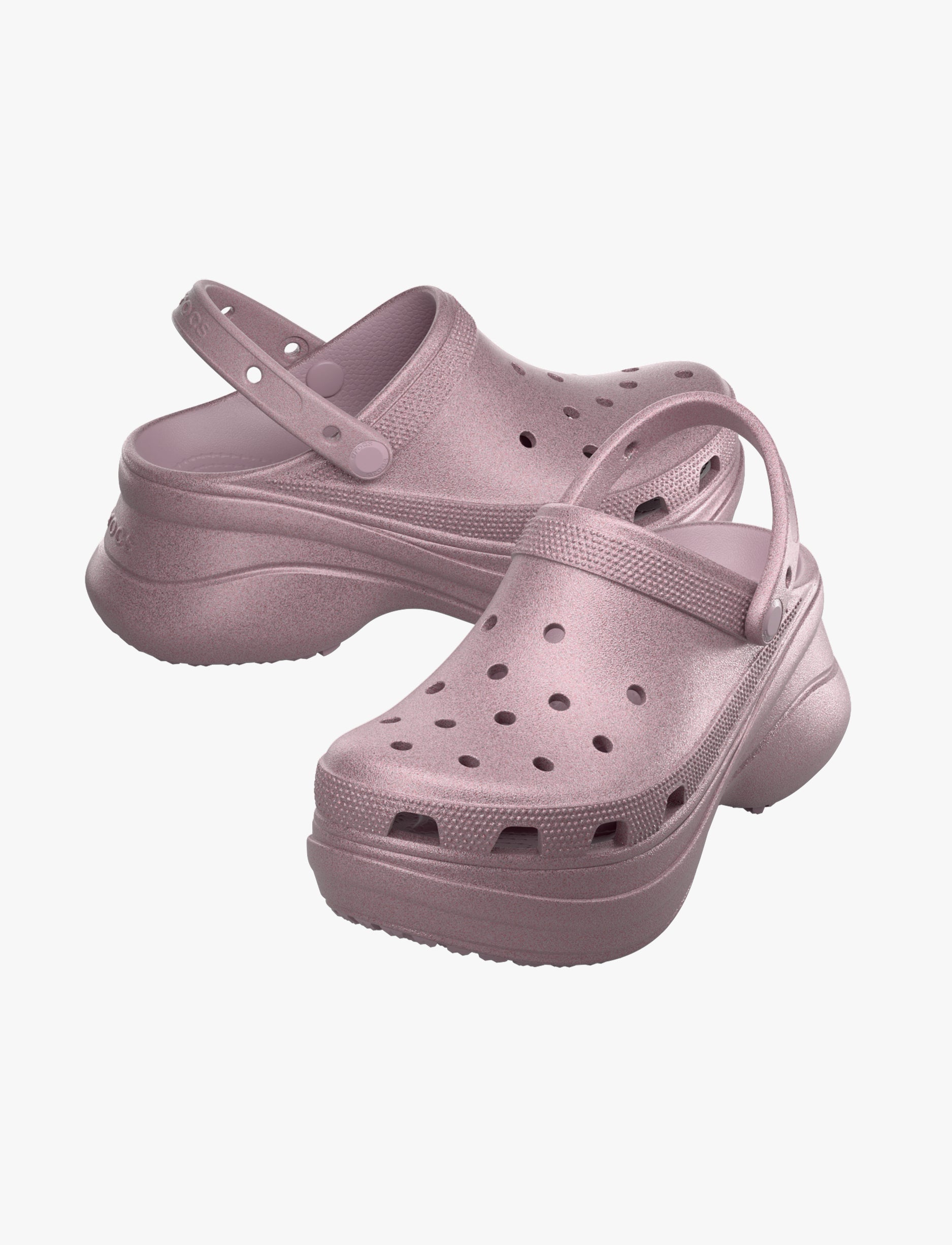 Crocs Bae Glitter Clog - כפכפי קלוג קרוקס ביי פלטפורמה בעיטור נצנצים לנשים