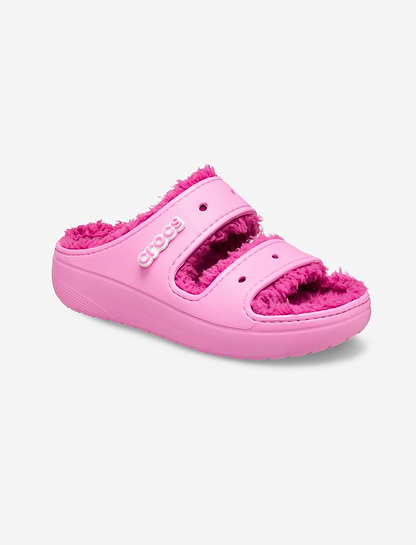 Crocs Classic Cozzzy Sandal  - כפכפי קרוקס פרווה לנשים