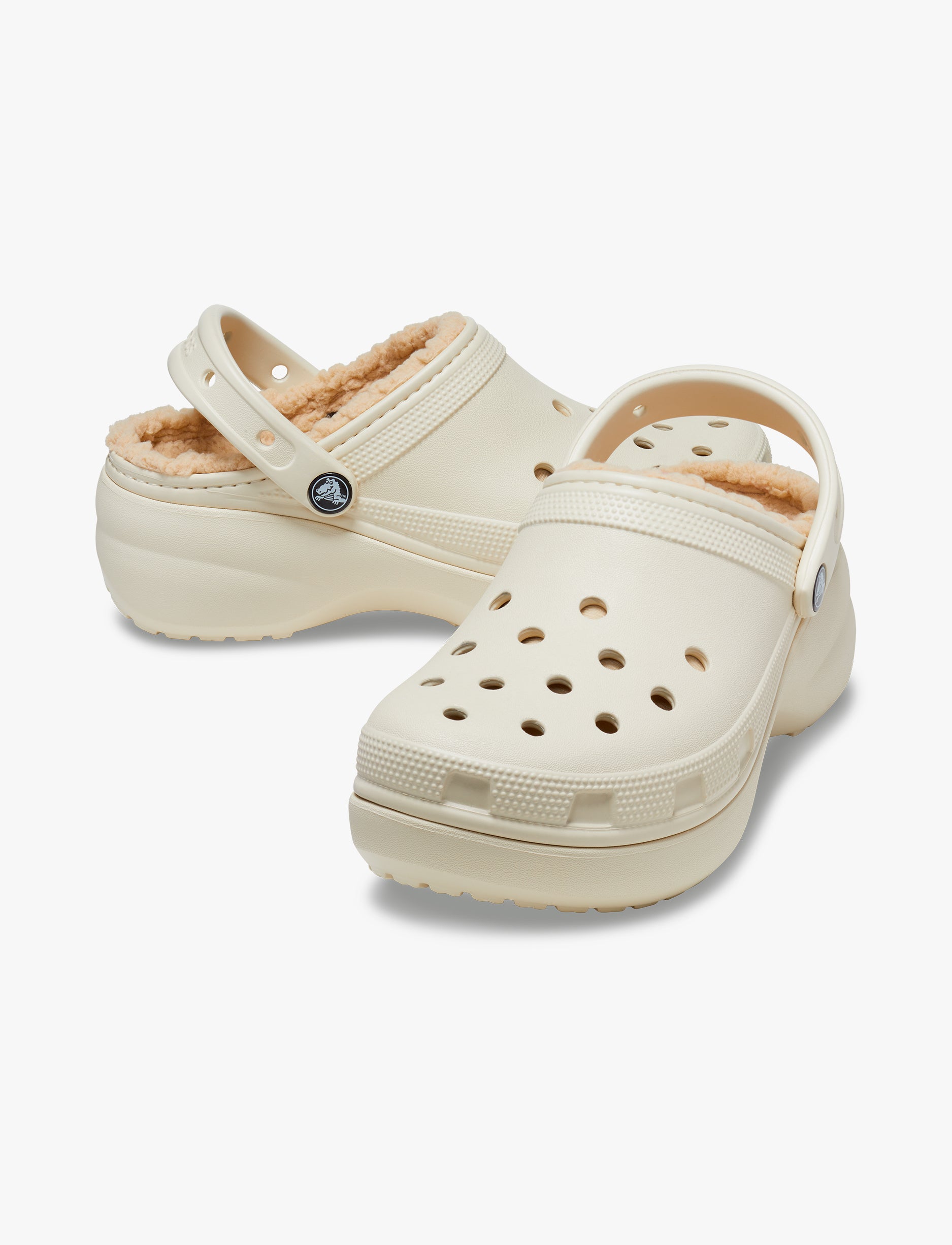 Crocs Classic Platform Lined Clog W - כפכפי קרוקס פלטפורמה עם פרווה לנשים