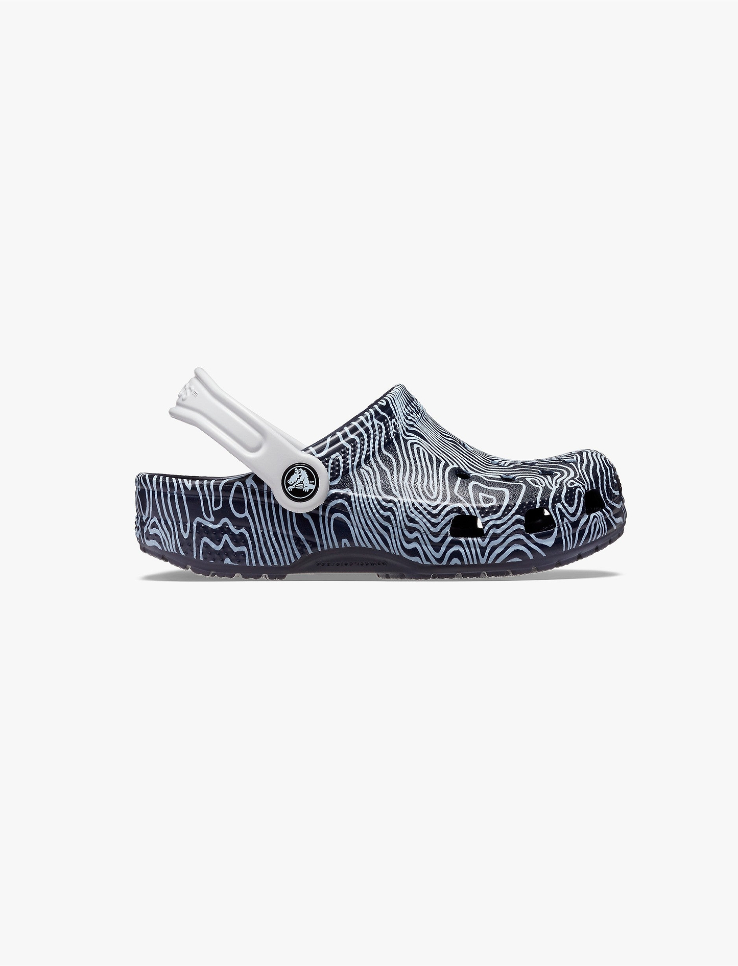 Crocs Classic Topographic Clog Kids - כפכפי קרוקס לילדים בצבע נייבי עמוק/מולטי