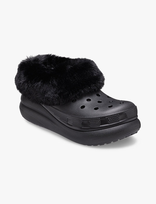 Crocs Furever Crush - כפכפי פלטפורמה קרוקס קראש עם פרווה לנשים