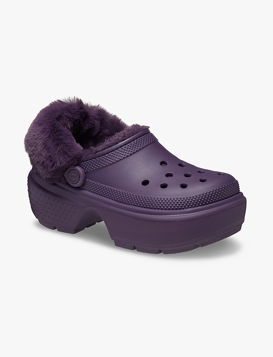 Crocs Stomp Lined Clog - כפכפי פלטפורמה קלוג סטומפ פרוותיים לנשים