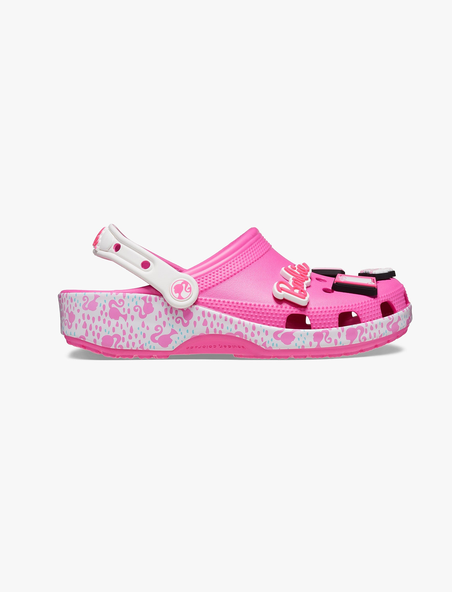 Crocs Barbie Classic Clog -כפכפי קלוג קרוקס ברבי לנשים בצבע ורוד/לבן