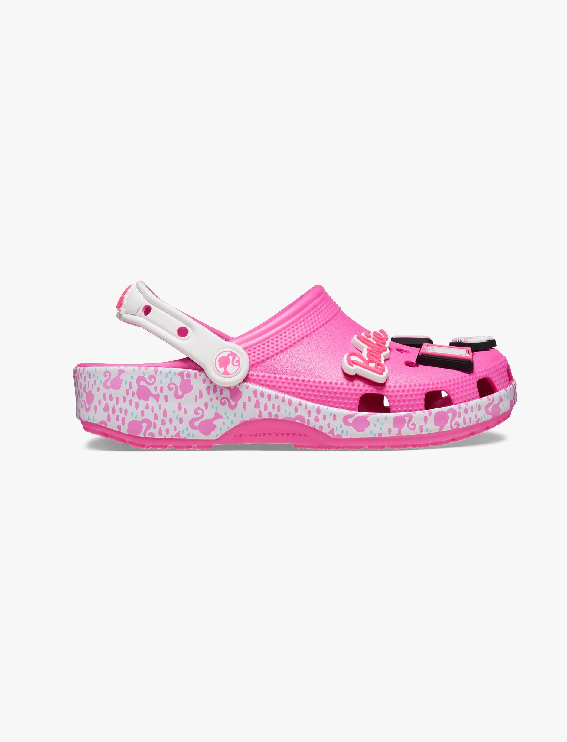 Crocs Barbie Classic Clog -כפכפי קלוג קרוקס ברבי לנשים בצבע ורוד/לבן