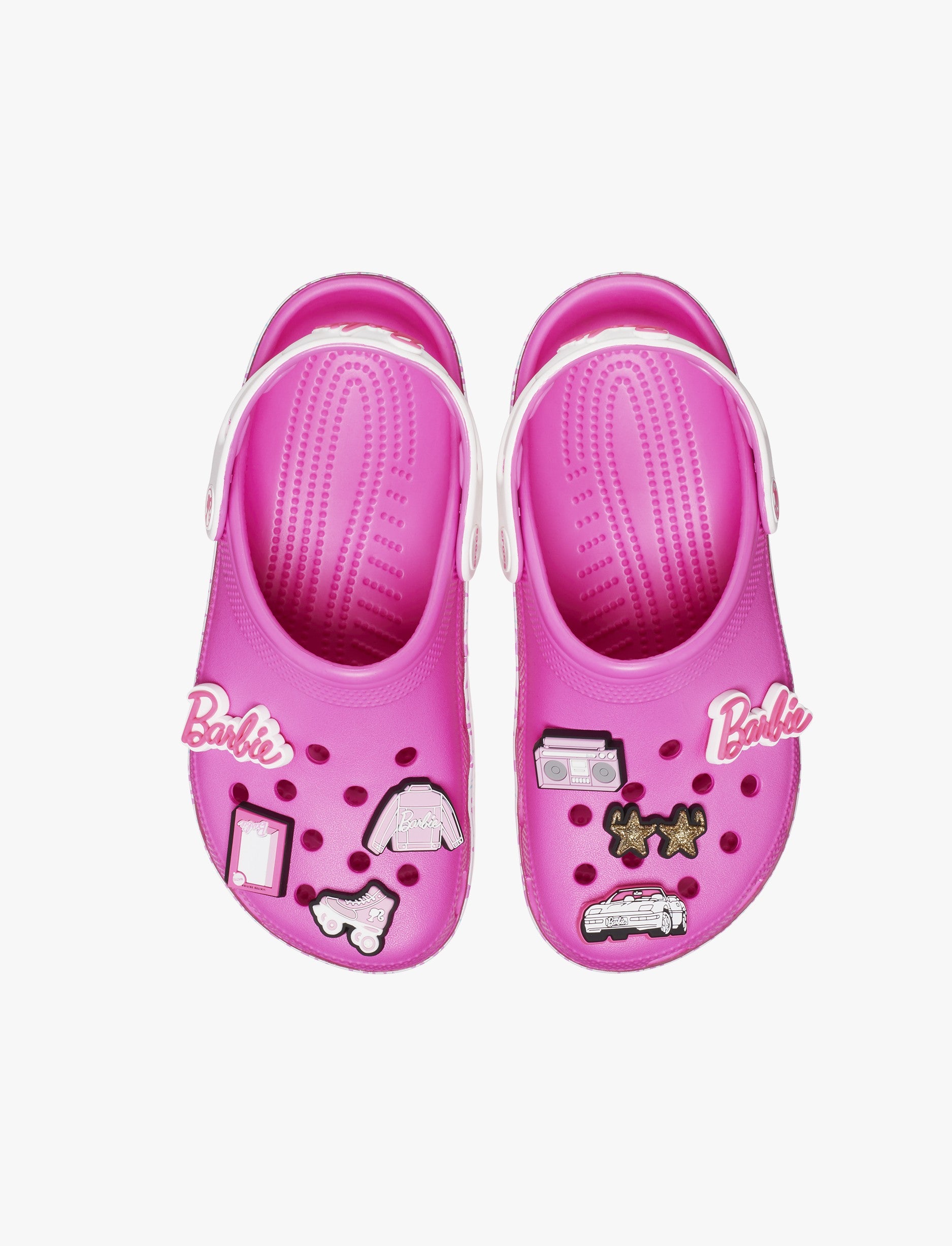 Crocs Barbie Classic Clog -כפכפי קלוג קרוקס ברבי לנשים בצבע ורוד/לבן