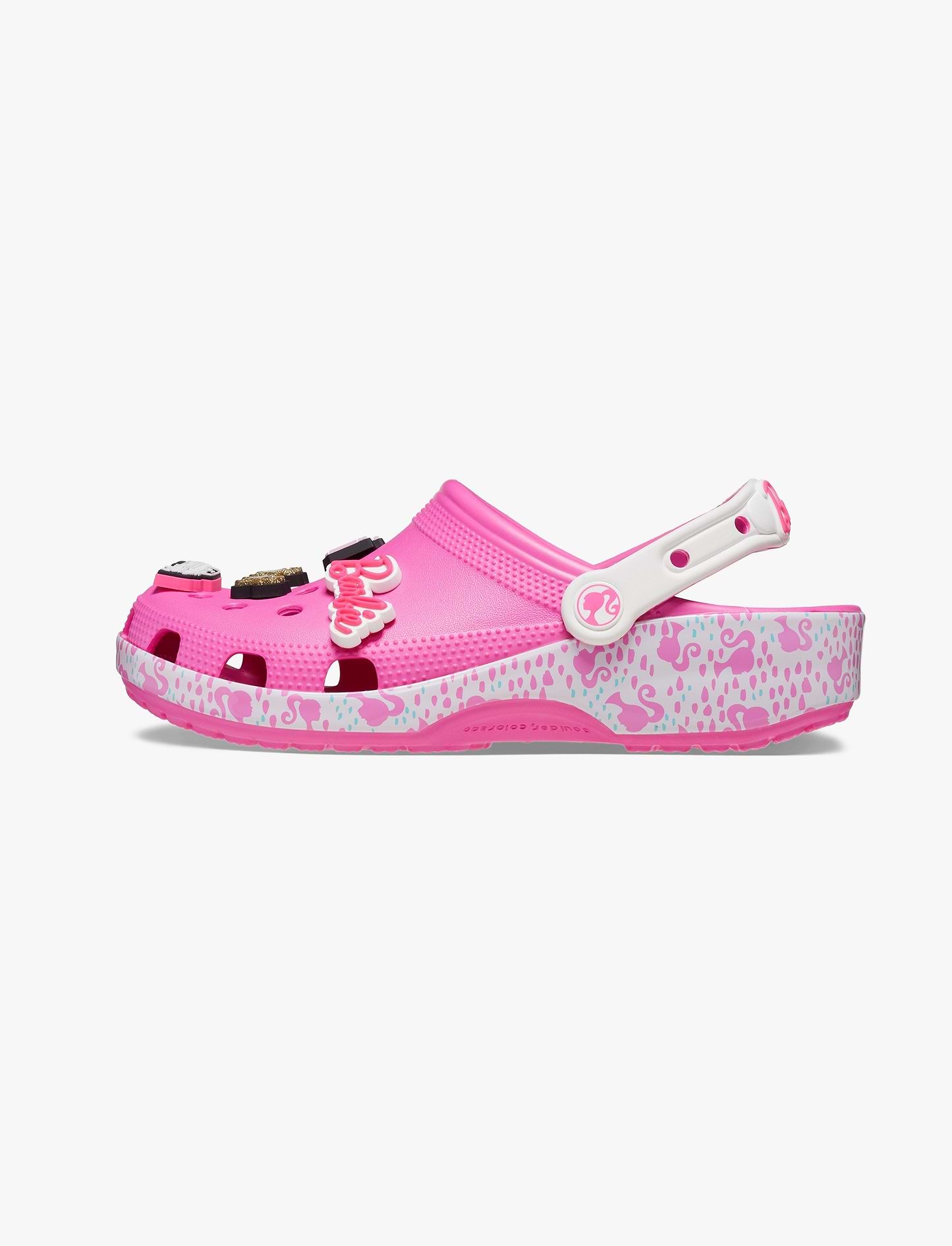 Crocs Barbie Classic Clog -כפכפי קלוג קרוקס ברבי לנשים בצבע ורוד/לבן