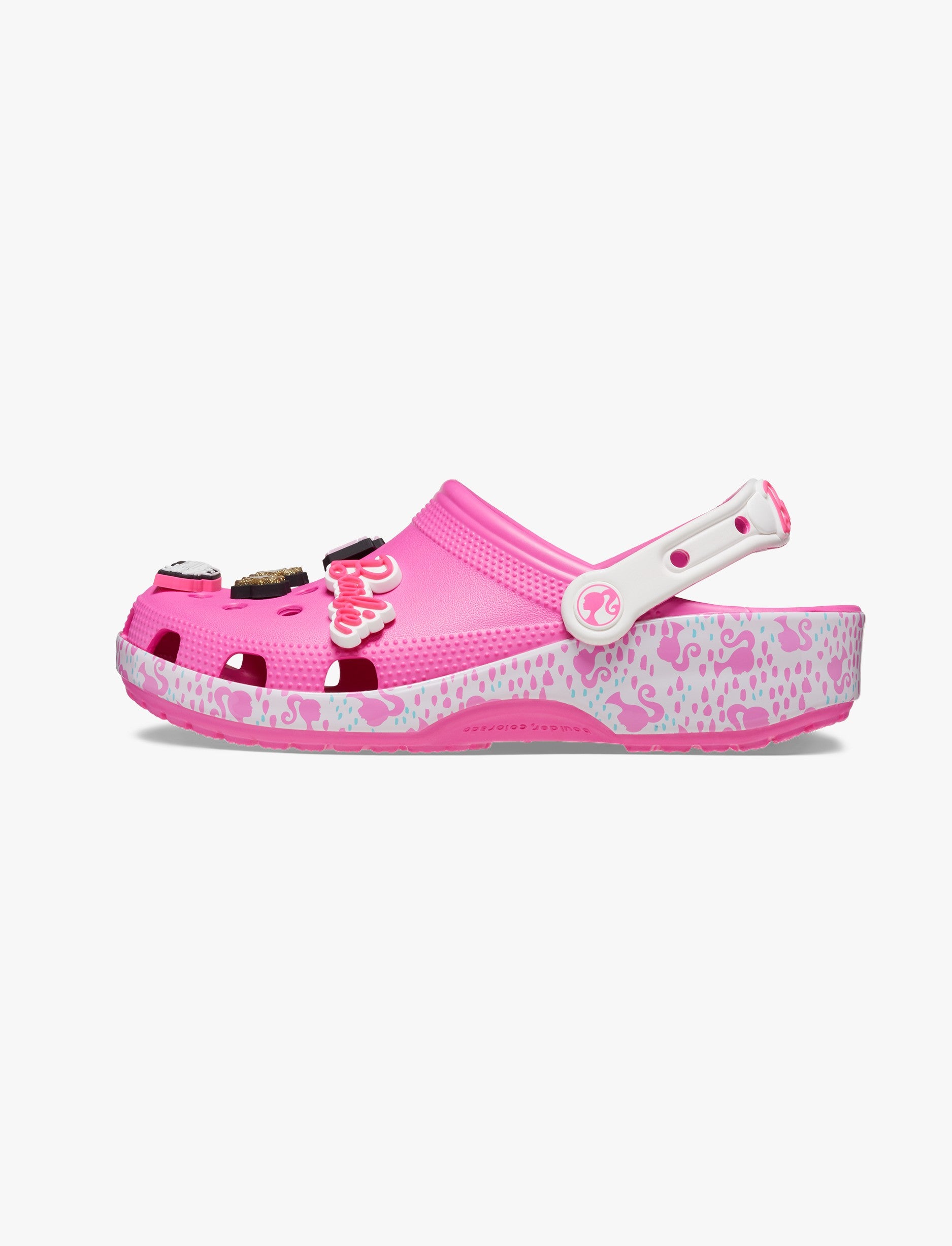 Crocs Barbie Classic Clog -כפכפי קלוג קרוקס ברבי לנשים בצבע ורוד/לבן