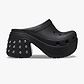 Crocs Siren Studded Clog - כפכפי פלטפורמה סיירן קרוקס בעיטור ניטים לנשים בצבע שחור