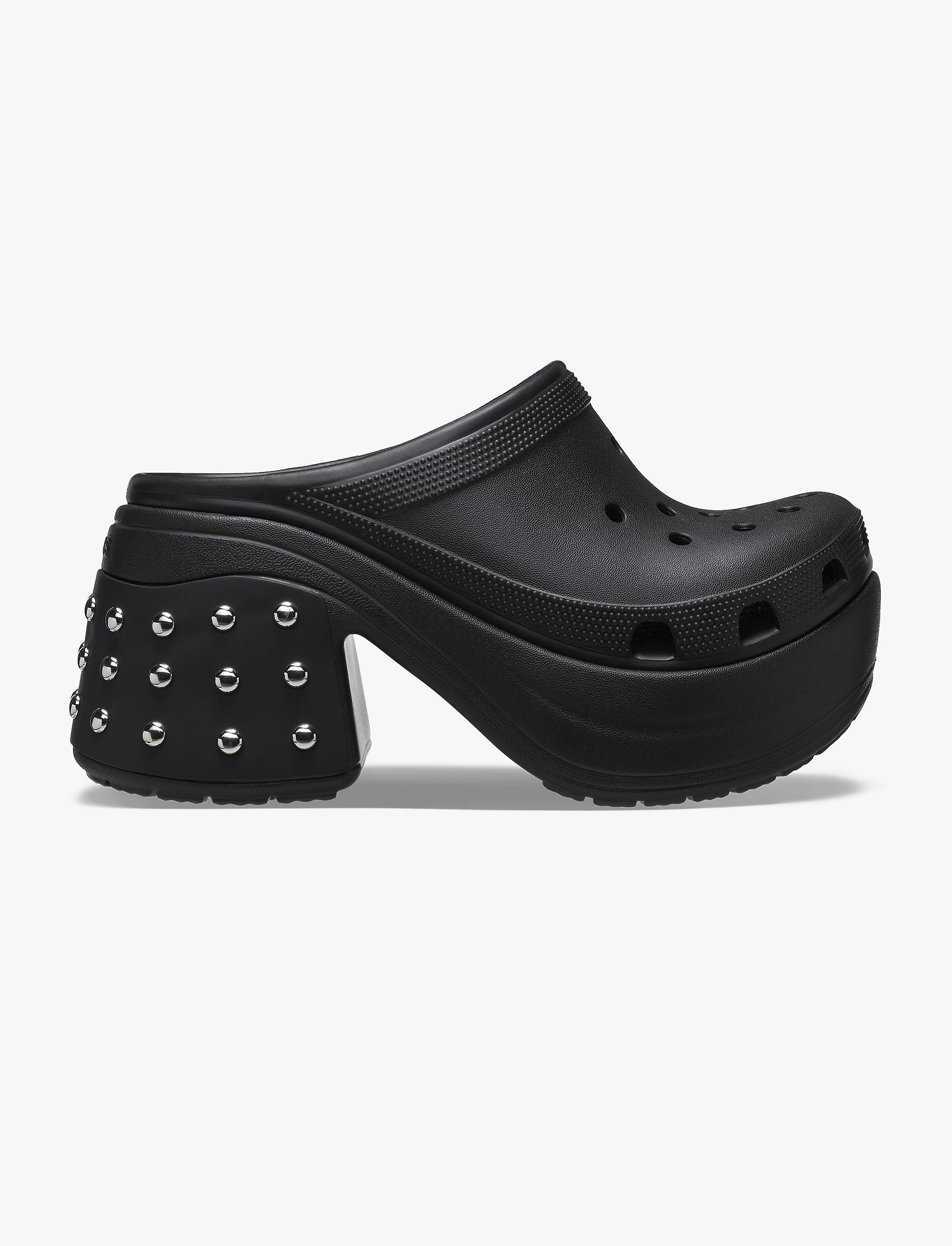 Crocs Siren Studded Clog - כפכפי פלטפורמה סיירן קרוקס בעיטור ניטים לנשים בצבע שחור