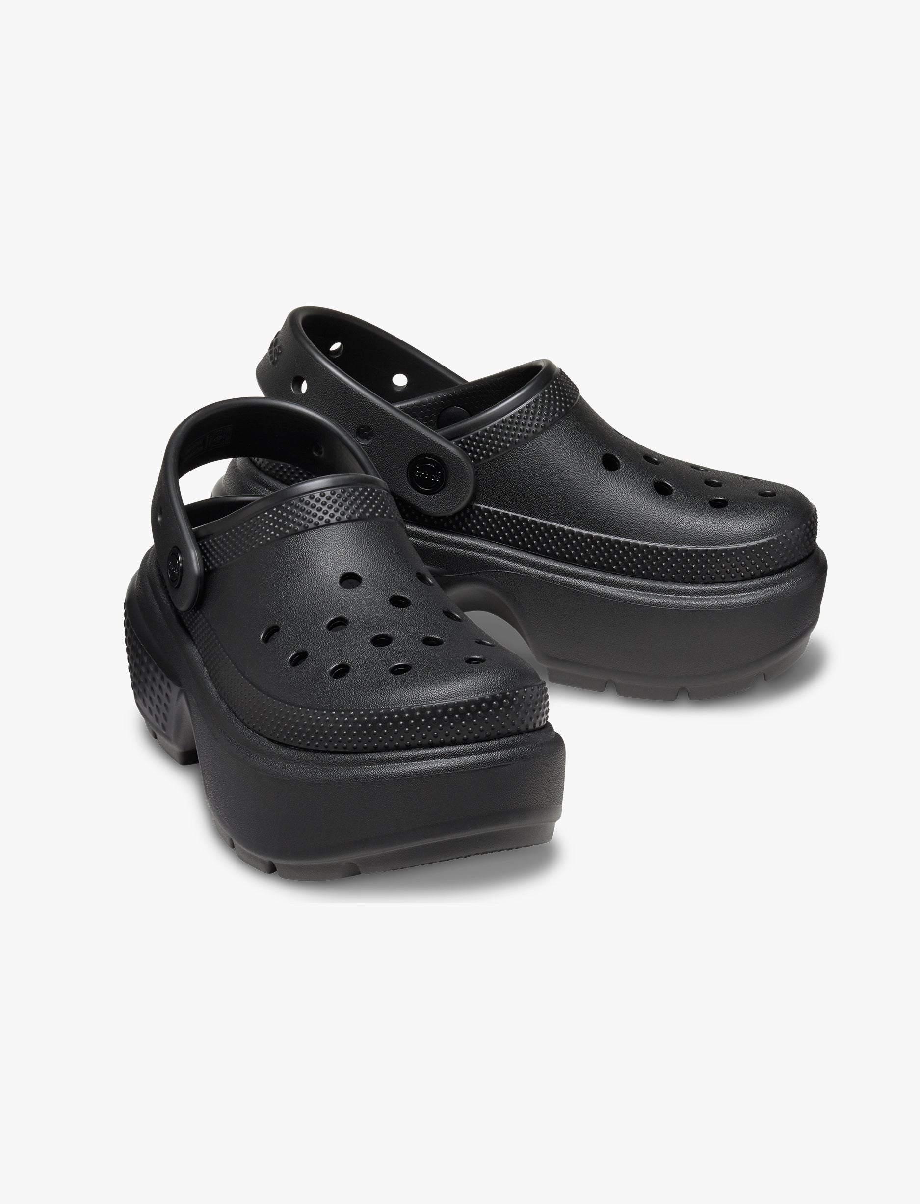 Crocs Stomp Clog - כפפי פלטפורמה קלוג סטומפ לנשים בצבע שחור