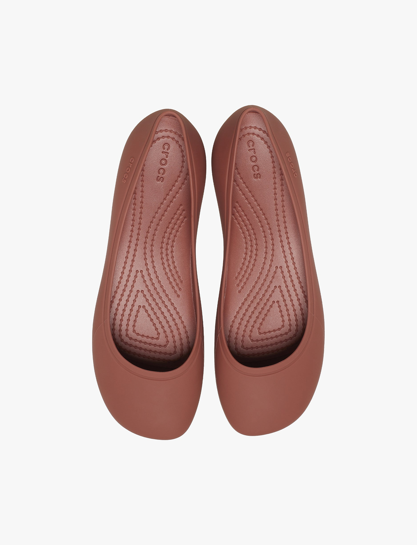 Crocs Brooklyn Flat - נעלי קרוקס שטוחות לנשים בצבע חום ספייס