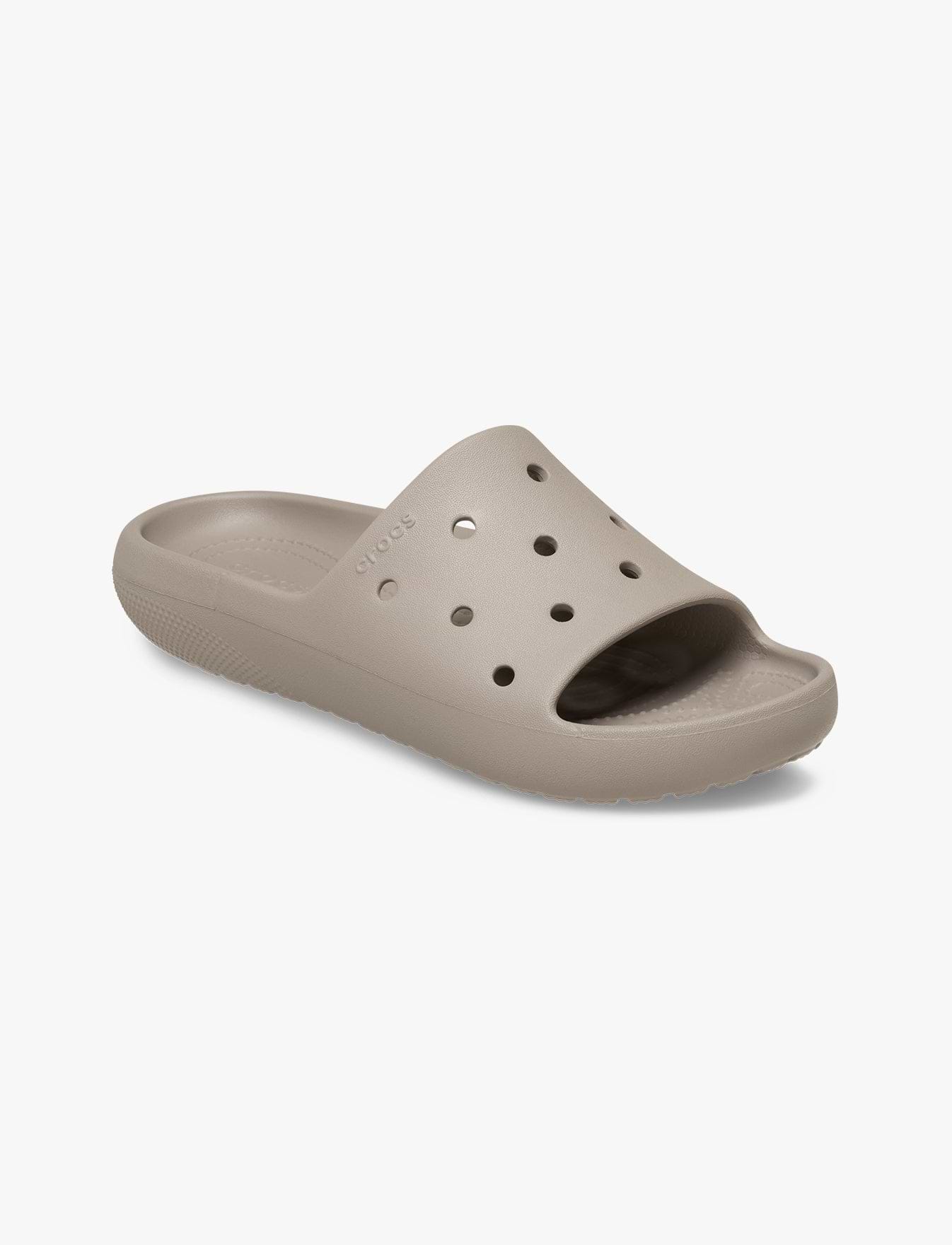 Crocs Classic Slide v2 - כפכפי סלייד קרוקס בצבע טאופ