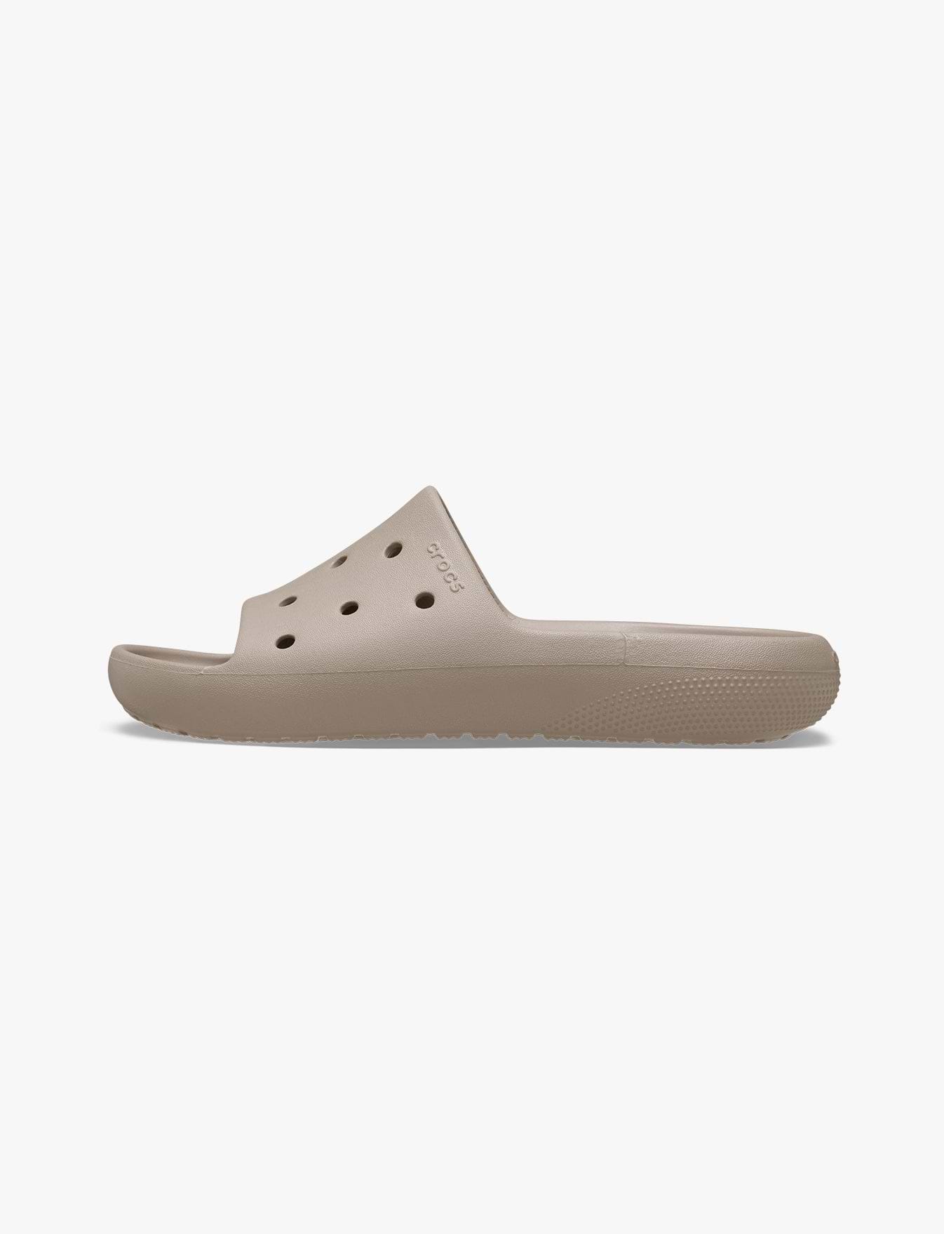 Crocs Classic Slide v2 - כפכפי סלייד קרוקס בצבע טאופ