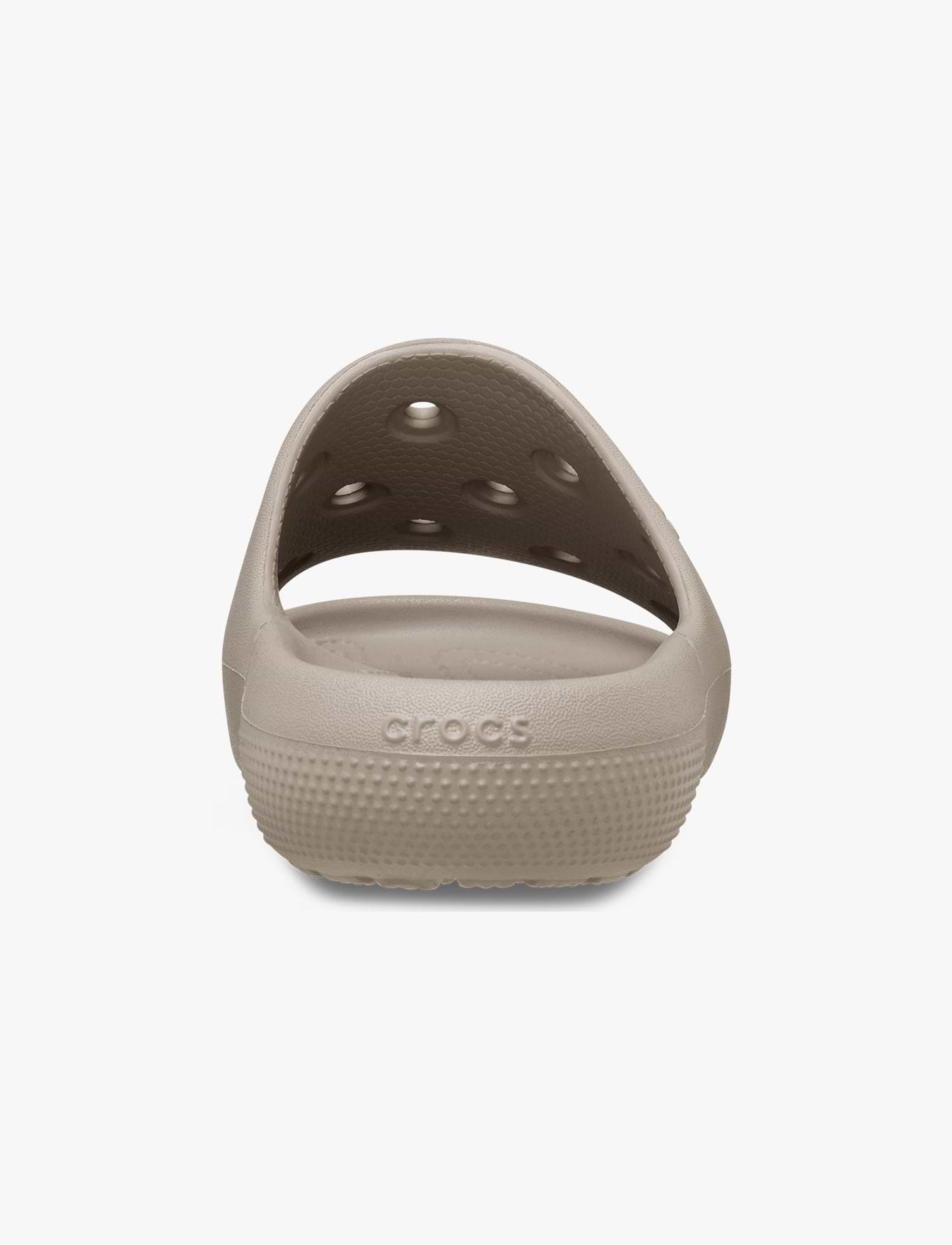 Crocs Classic Slide v2 - כפכפי סלייד קרוקס בצבע טאופ