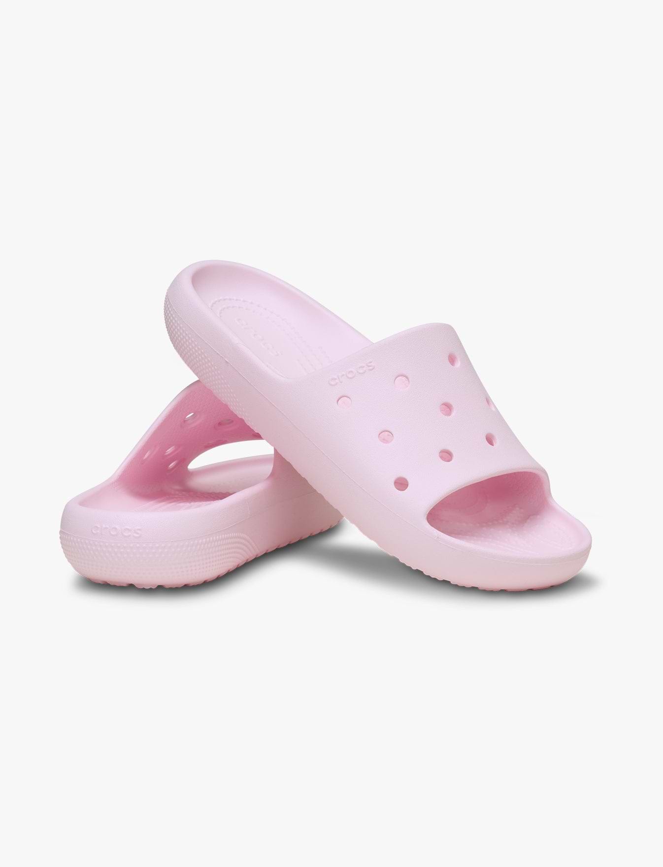 Crocs Classic Slide v2 - כפכפי סלייד קרוקס בצבע ורוד