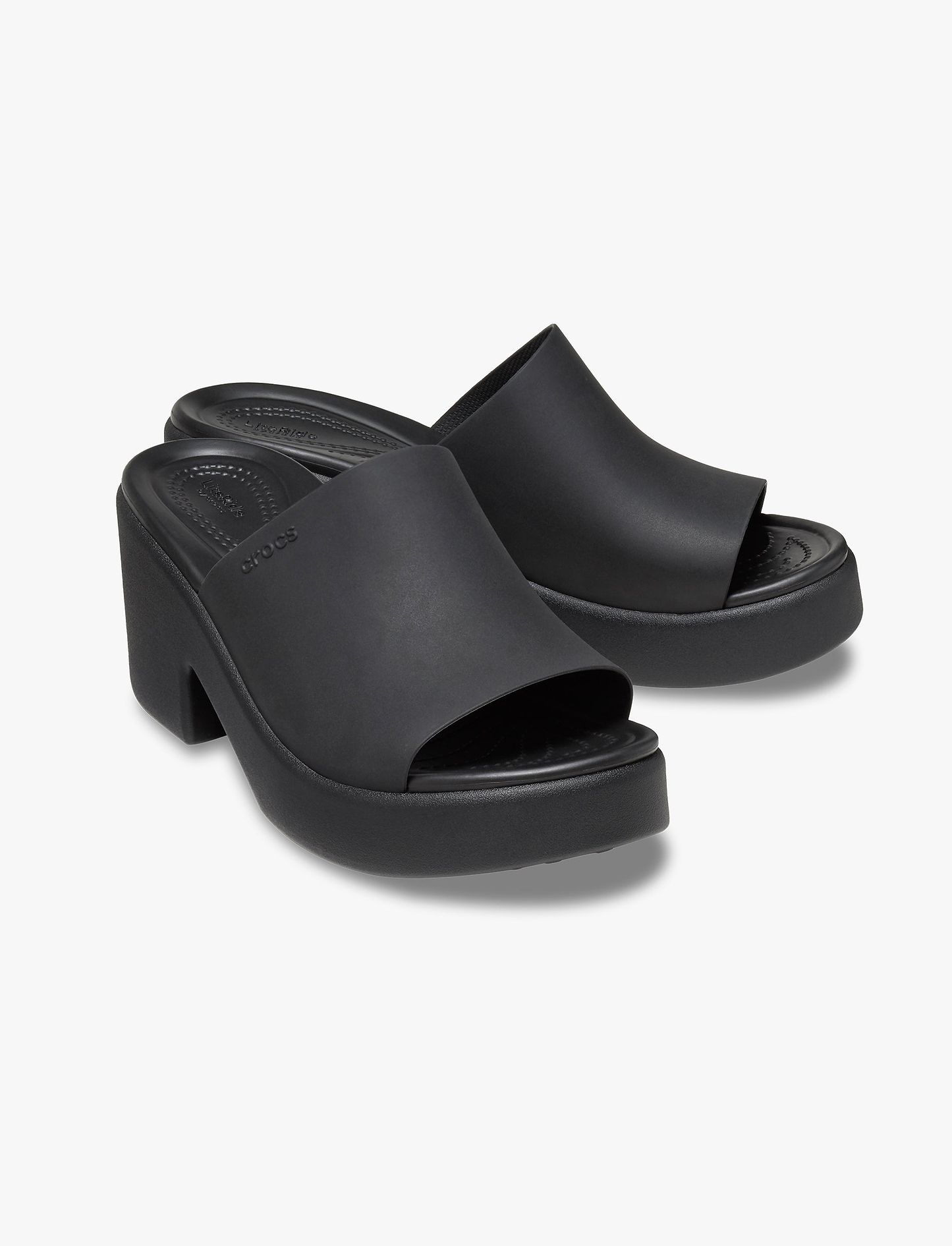 Crocs Brooklyn Slide Heel - כפכפי עקב קרוקס לנשים בצבע שחור