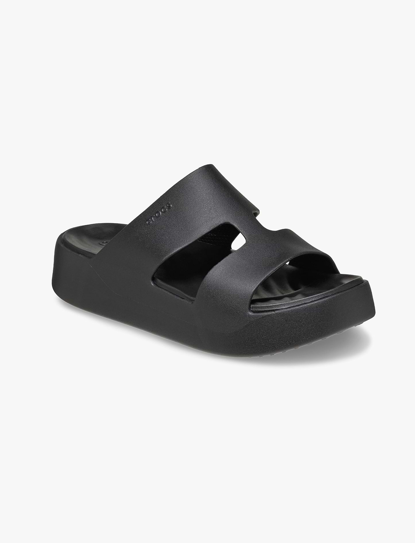 Crocs Getaway Platform H-Strap - נעלי פלטפורמה קרוקס לנשים בצבע שחור