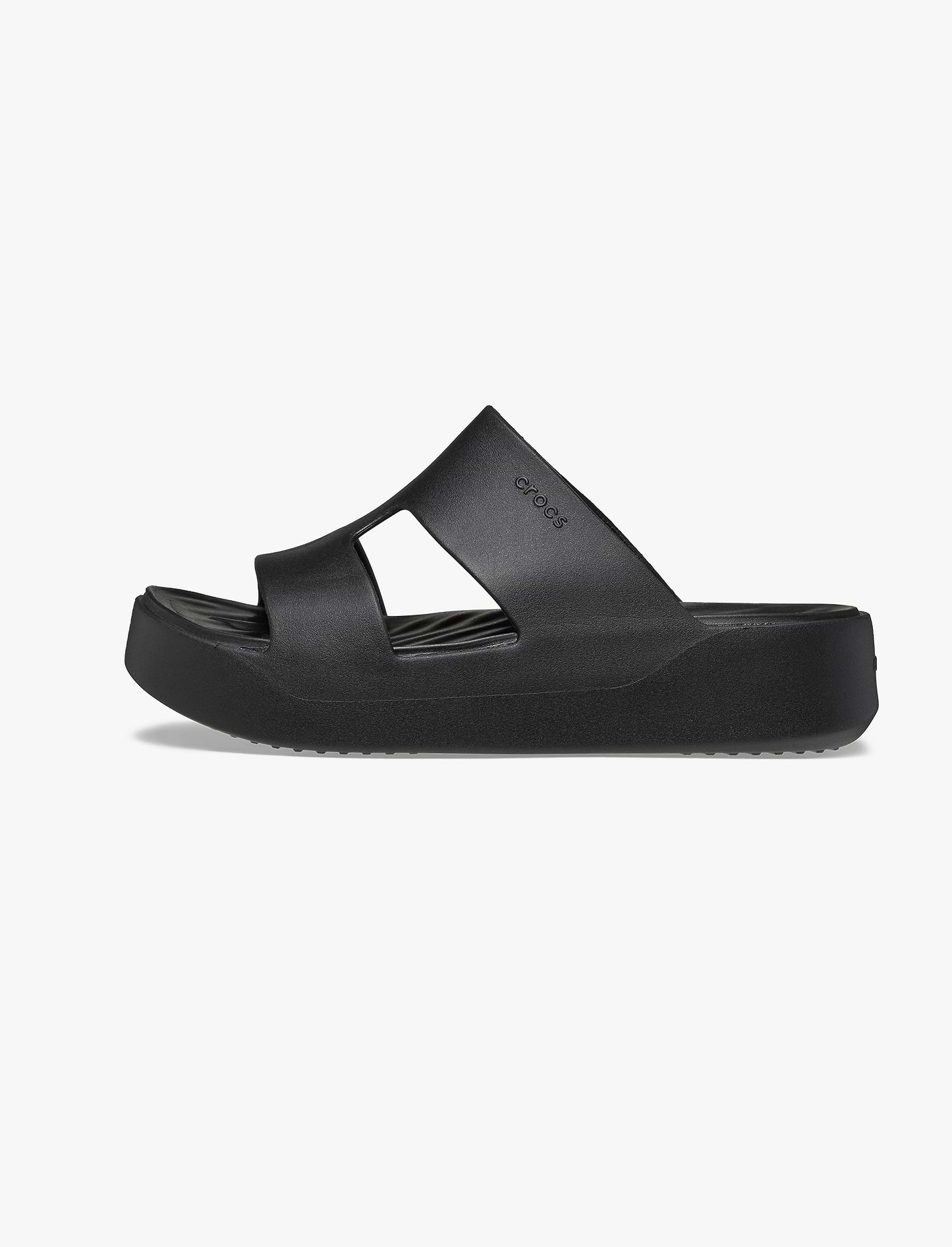 Crocs Getaway Platform H-Strap - נעלי פלטפורמה קרוקס לנשים בצבע שחור