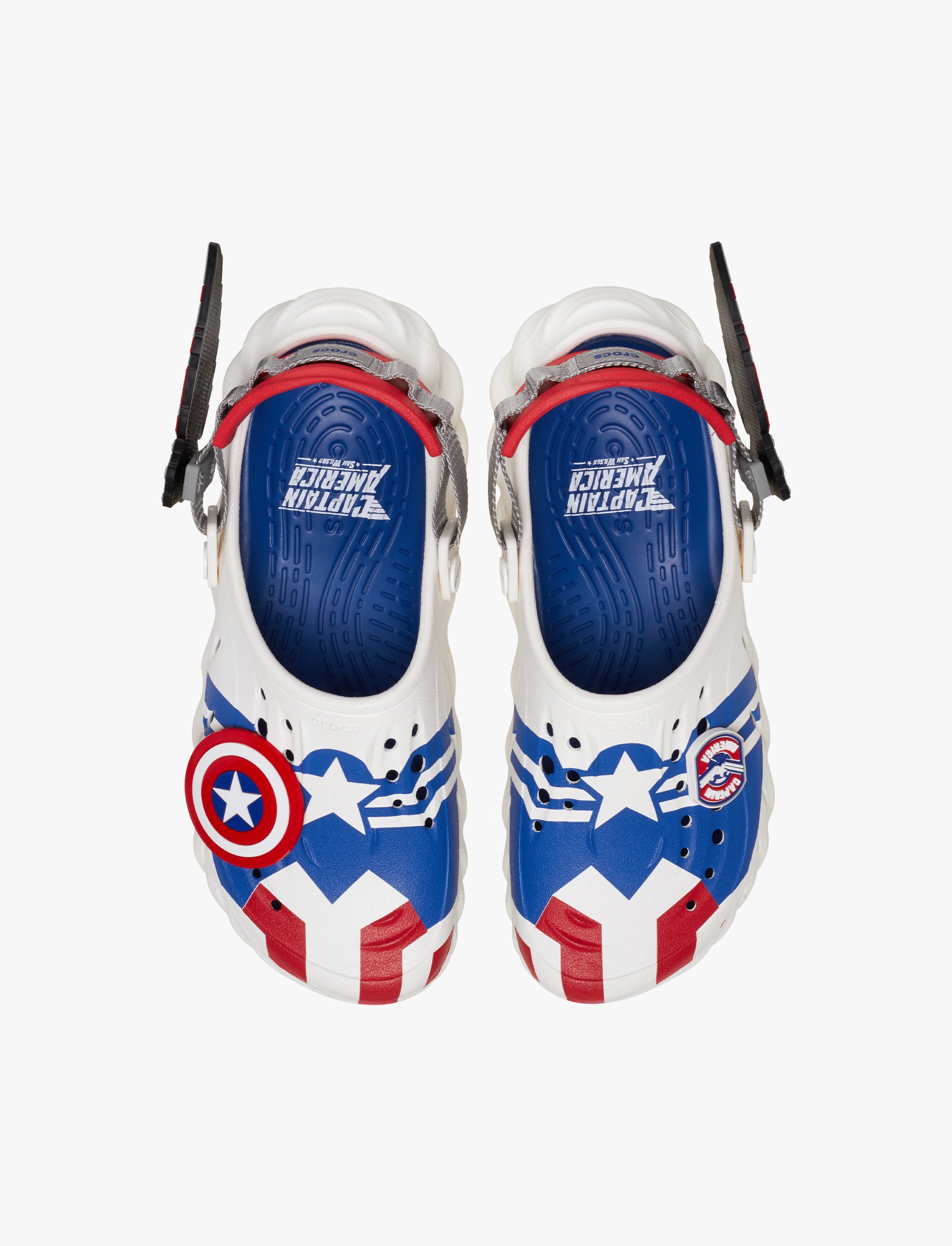 Crocs Captain America Echo Clog -  כפכפי אקו קלוג קרוקס קפטן אמריקה בצבע לבן