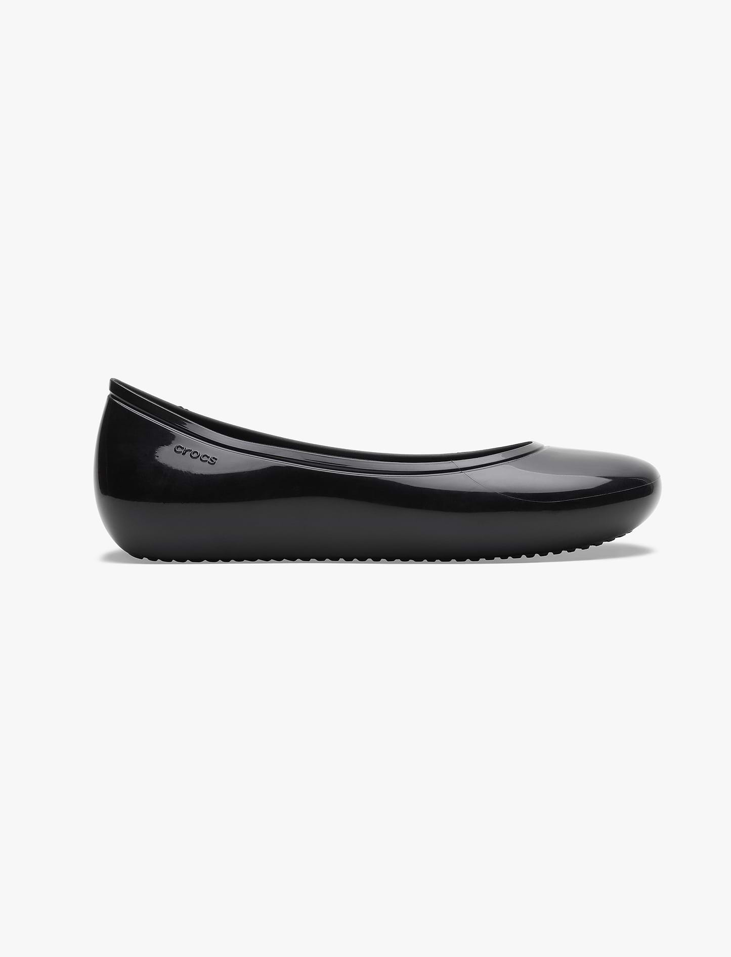 Crocs Brooklyn High Shine Flat - נעלי קרוקס שטוחות לנשים בצבע שחור