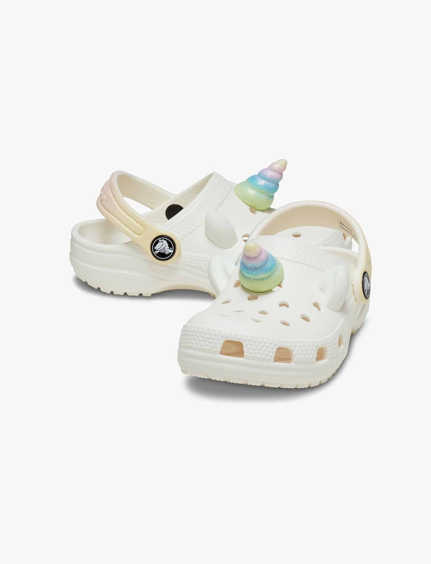 Crocs Classic I AM Rainbow Unicorn Clog T - כפכפי קרוקס קלוג לילדים יוניקורן בצבע לבן