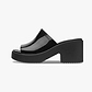 Crocs Brooklyn Slide High Shine Heel - כפכפי עקב קרוקס לנשים בצבע שחור