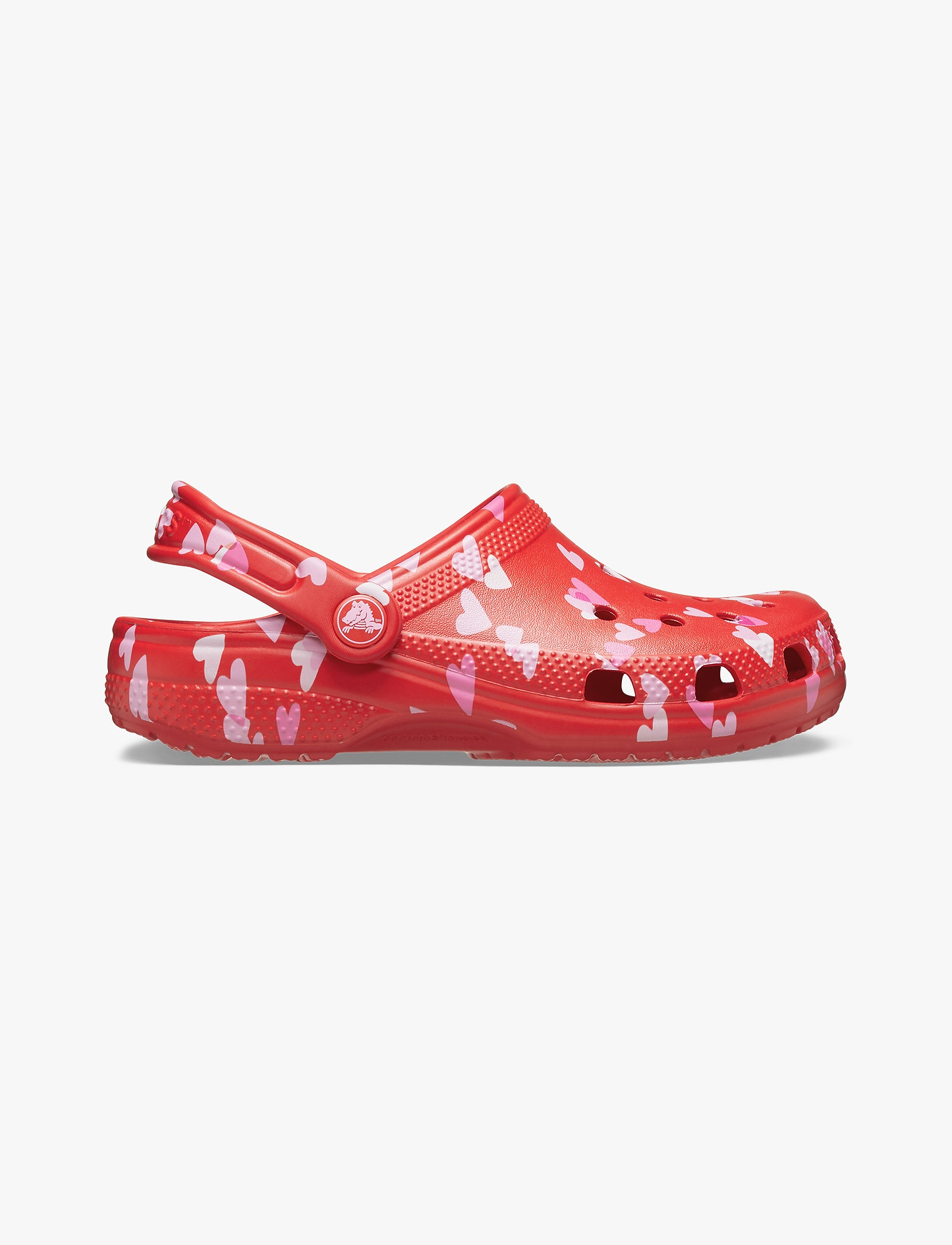 Crocs Classic VDay Clog K - כפכפי קרוקס לילדות בהדפס לבבות בצבע ורוד