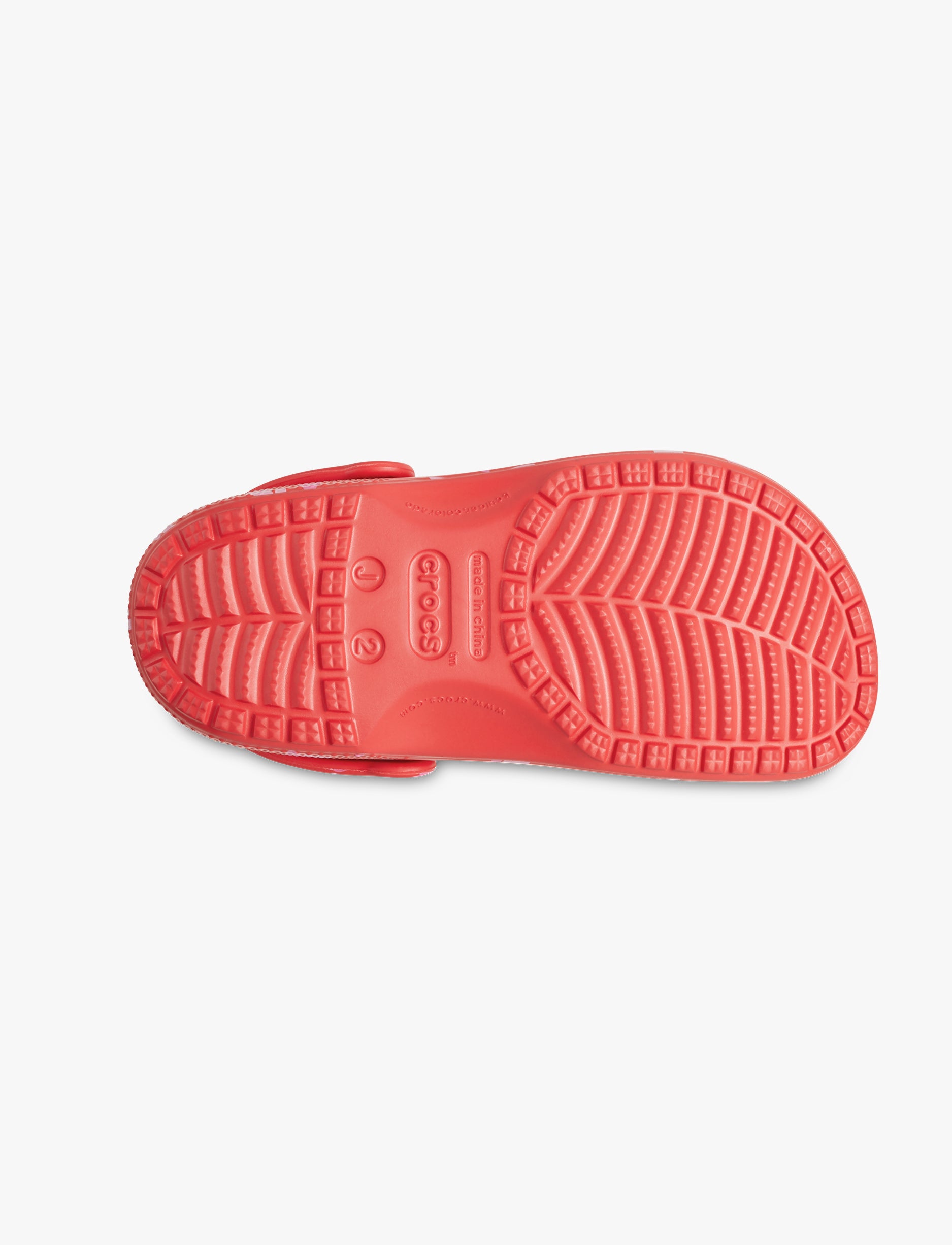 Crocs Classic VDay Clog K - כפכפי קרוקס לילדות בהדפס לבבות בצבע ורוד
