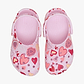Crocs Classic VDay Clog T - כפכפי קרוקס לילדות בהדפס לבבות בצבע ורוד מידות קטנות