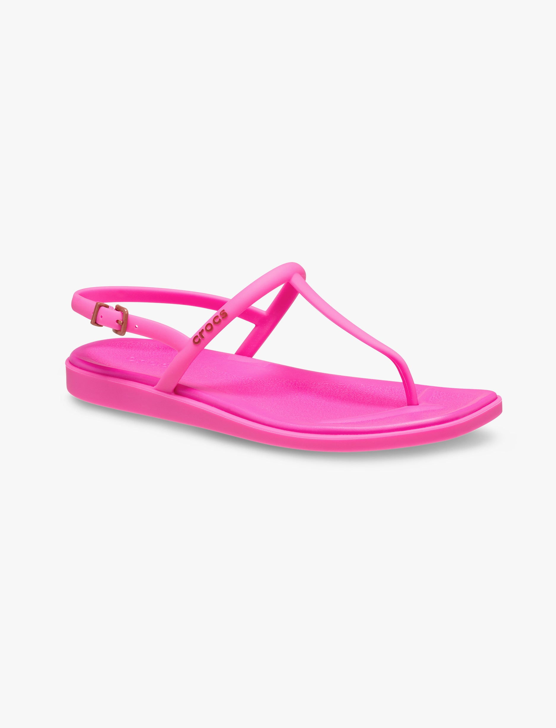Miami Thong Sandal Crocs - סנדלי אצבע קרוקס לנשים בצבע ורוד