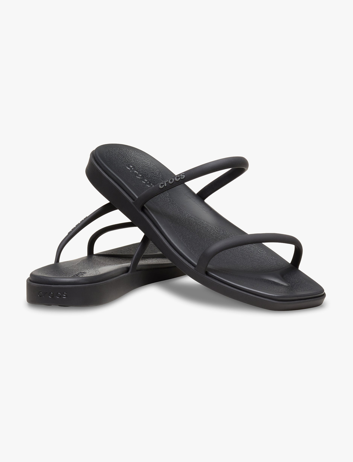 Crocs Miami Two Strap Sandal  - כפכפי קרוקס מיאמי 2 רצועות לנשים בצבע שחור