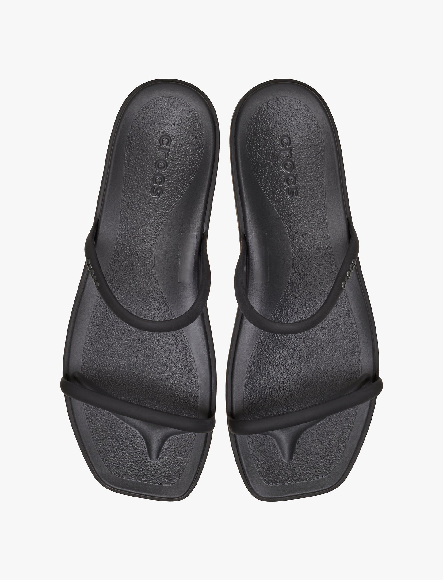 Crocs Miami Two Strap Sandal  - כפכפי קרוקס מיאמי 2 רצועות לנשים בצבע שחור