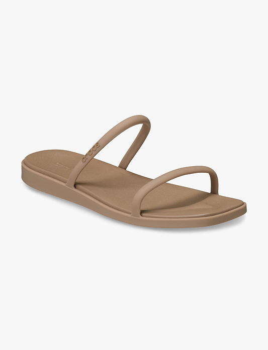 Crocs Miami Two Strap Sandal  - כפכפי קרוקס מיאמי 2 רצועות לנשים בצבע שוקולד חלב