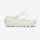 Crocs Mega Crush Triple Strap - סנדלי פלטפורמה קרוקס מגה קראש בצבע לבן גיר