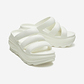 Crocs Mega Crush Triple Strap - סנדלי פלטפורמה קרוקס מגה קראש בצבע לבן גיר