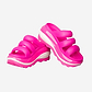 Crocs Mega Crush Triple Strap - סנדלי פלטפורמה קרוקס מגה קראש בצבע ורוד