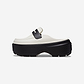 Crocs Stomp Loafer - כפכפי מוקסין פלטפורמה קרוקס לנשים בצבע לבן/שחור