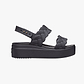 Crocs Brooklyn Woven Upper Low Wedge  -  סנדלי פלטפורמה קרוקס ברוקלין לנשים בצבע שחור