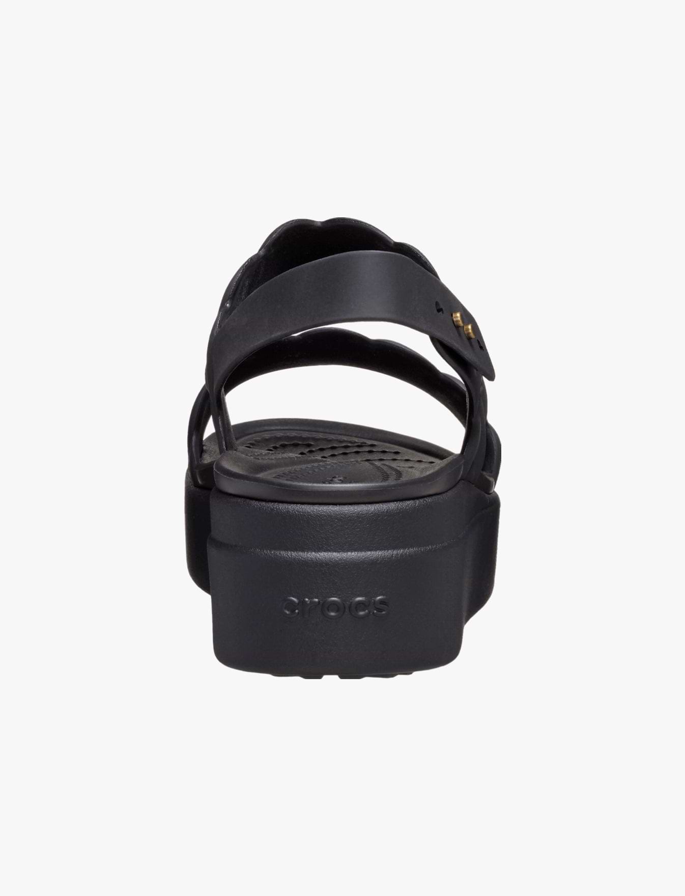 Crocs Brooklyn Woven Upper Low Wedge - סנדלי פלטפורמה קרוקס ברוקלין לנשים בצבע שחור