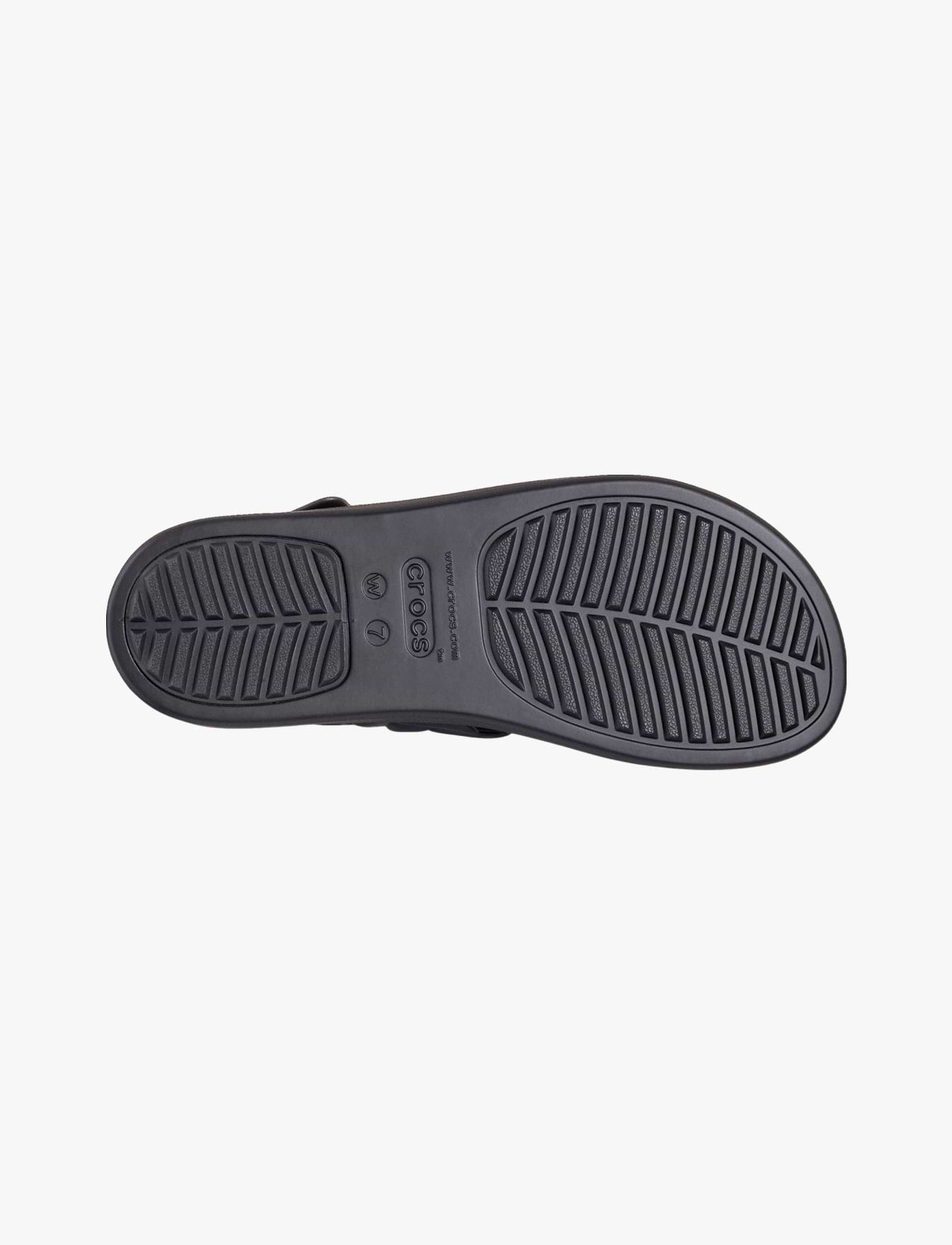 Crocs Brooklyn Woven Upper Low Wedge - סנדלי פלטפורמה קרוקס ברוקלין לנשים בצבע שחור